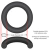 O-Ring, Buna-N, 2" ID, 1/8" Cross Section, Generic